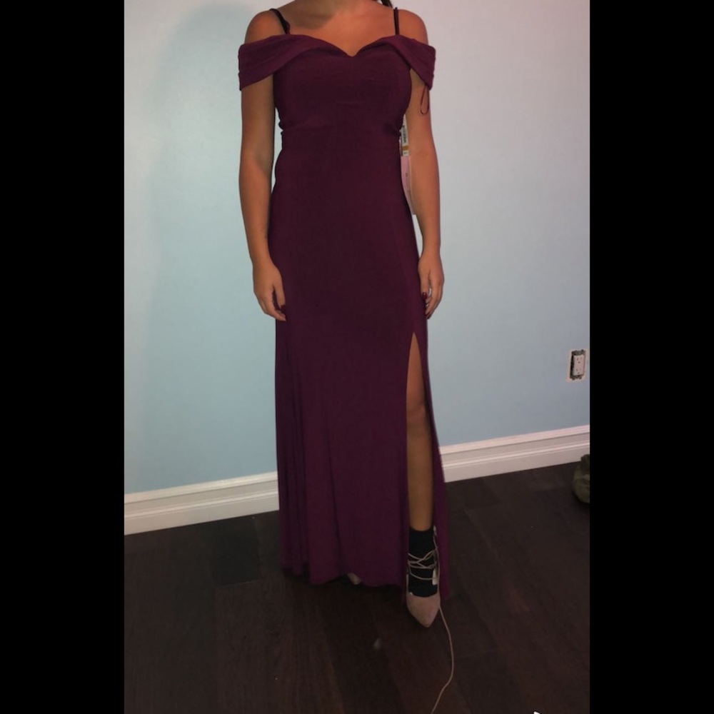 Wine colored long dress